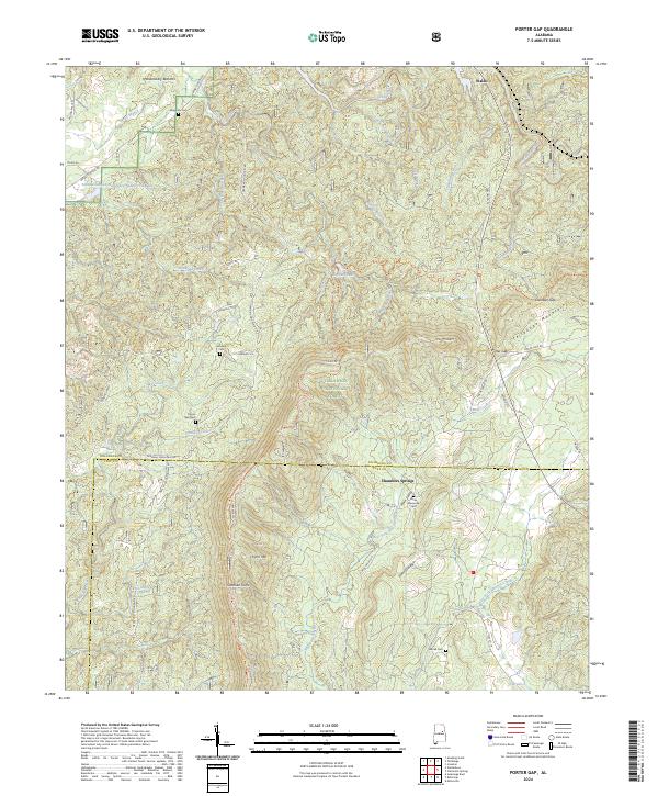 Porter Gap topographic map thumbnail