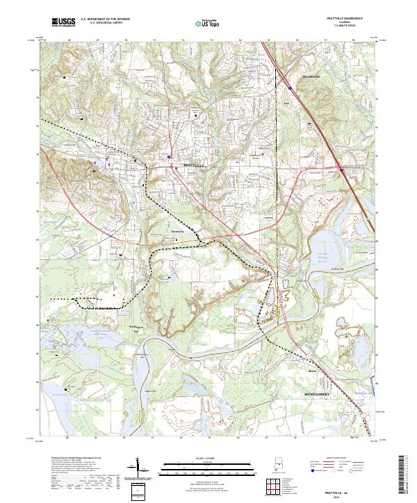 Prattville topographic map thumbnail