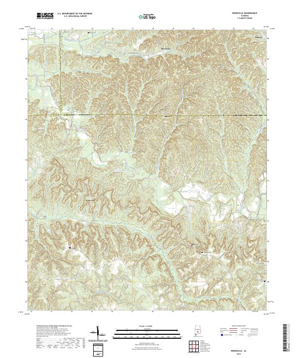 Ridgeville topographic map thumbnail
