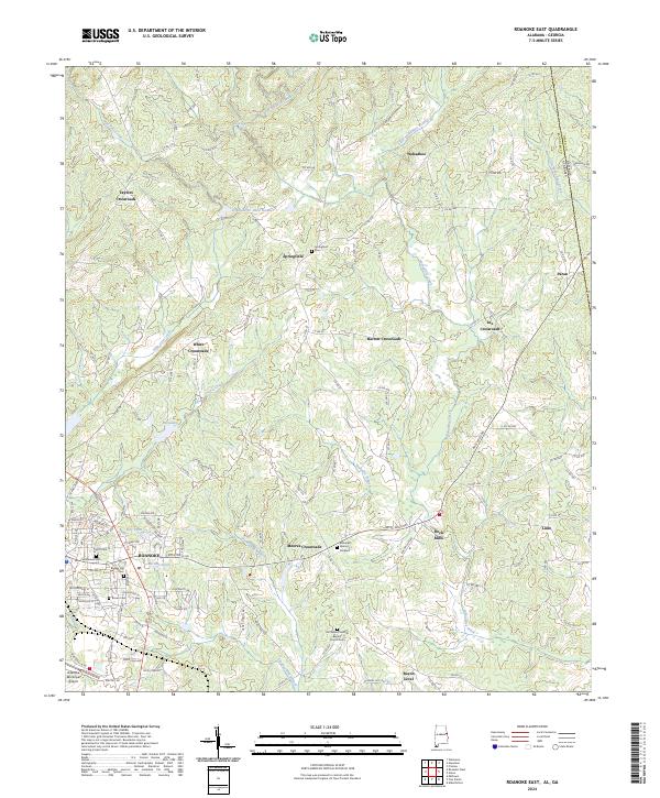 Roanoke East topographic map thumbnail