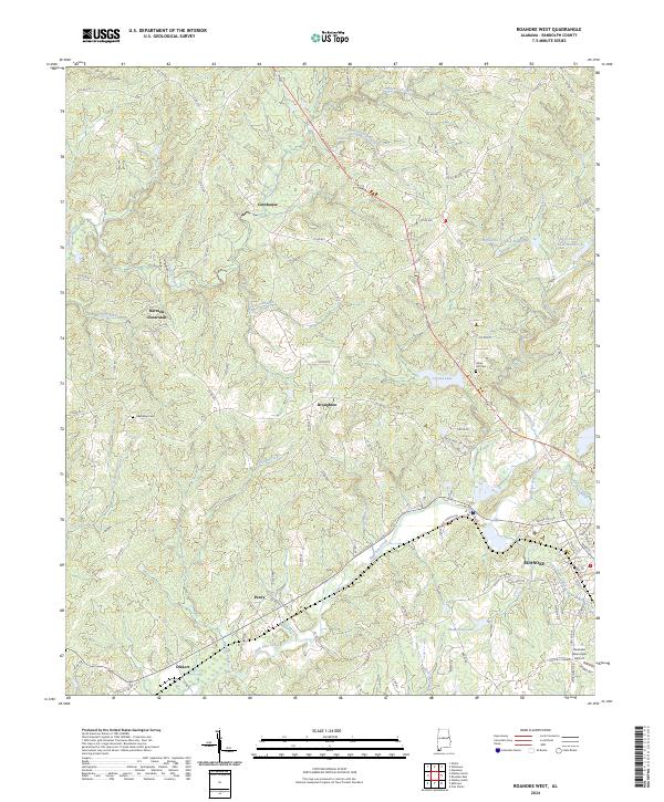 Roanoke West topographic map thumbnail