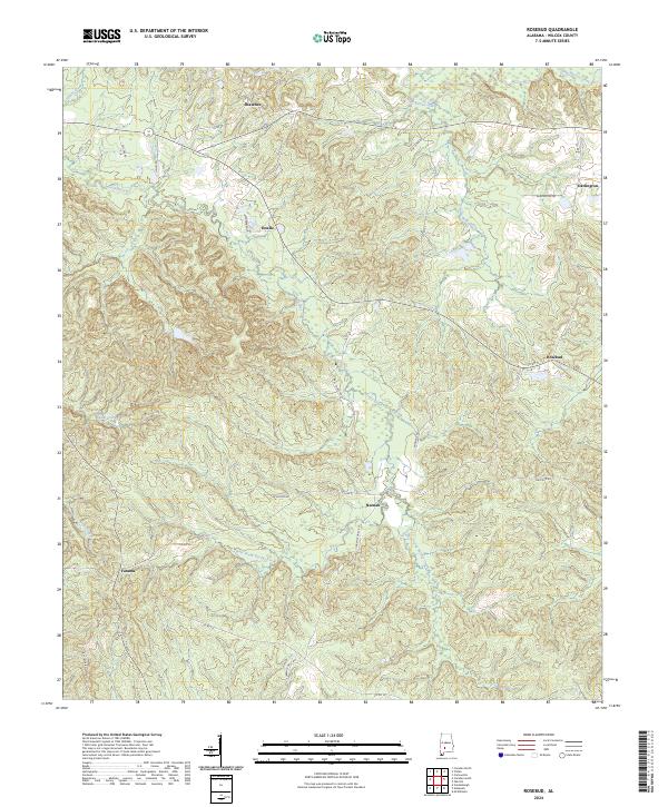 Rosebud topographic map thumbnail