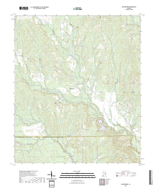 Rutherford topographic map thumbnail