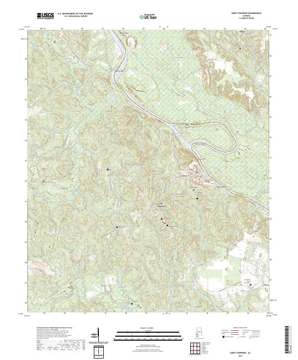 Saint Stephens topographic map thumbnail
