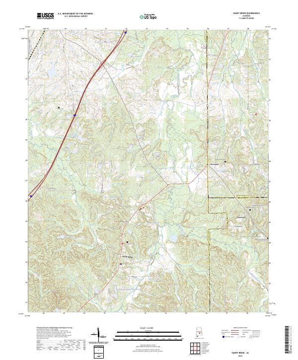 Sandy Ridge topographic map thumbnail