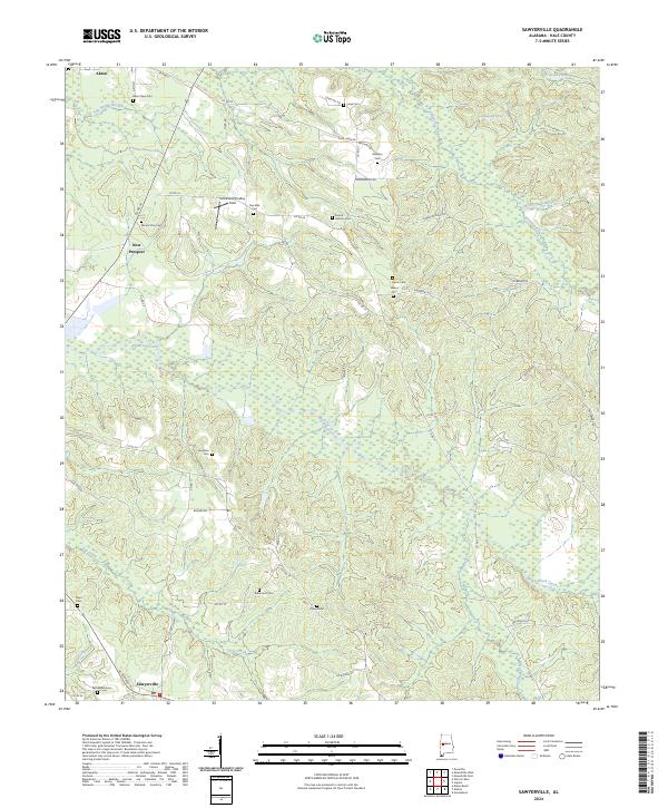 Sawyerville topographic map thumbnail