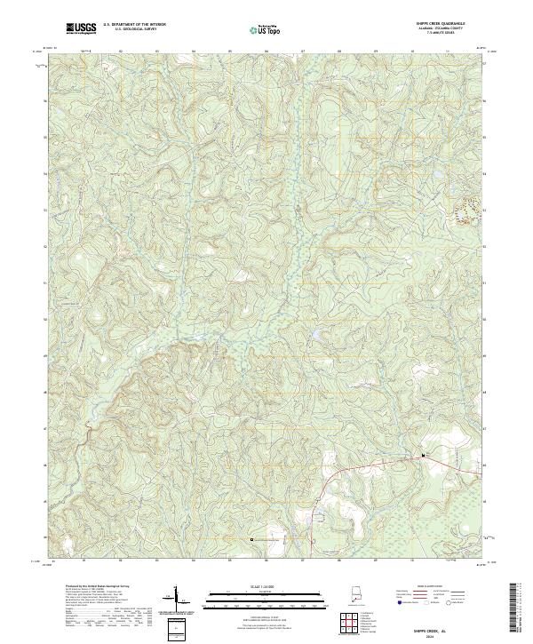 Shipps Creek topographic map thumbnail