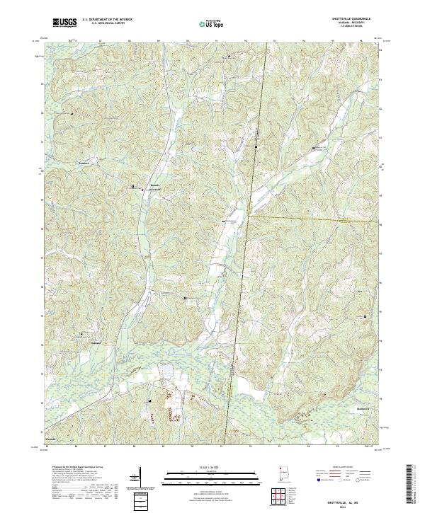 Shottsville topographic map thumbnail