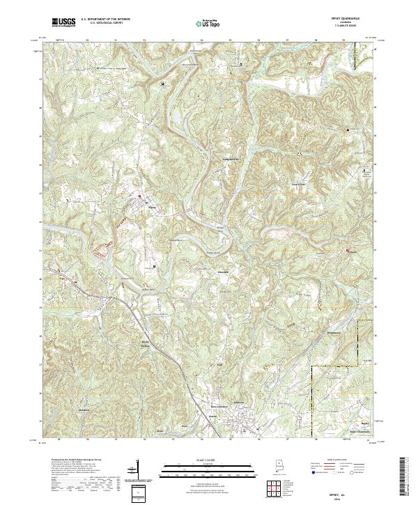 Sipsey topographic map thumbnail