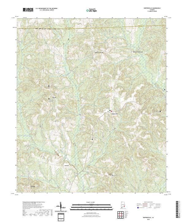 Skipperville topographic map thumbnail