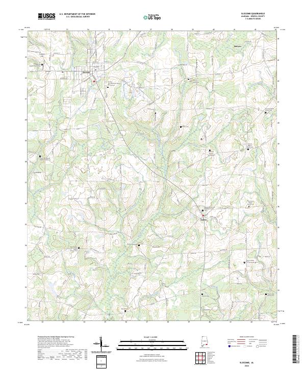 Slocomb topographic map thumbnail