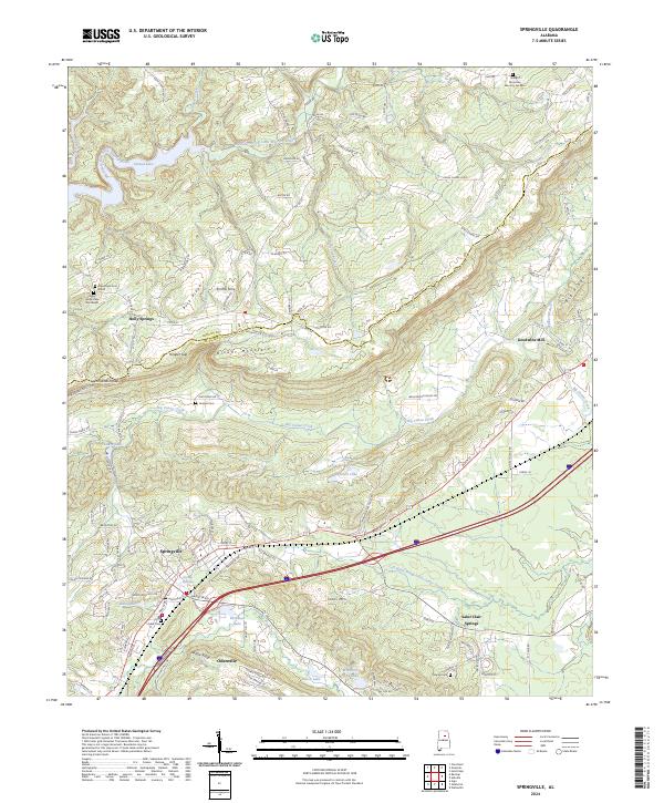 Springville topographic map thumbnail