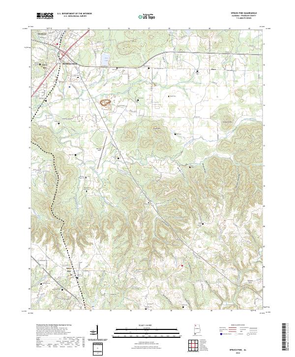 Spruce Pine topographic map thumbnail