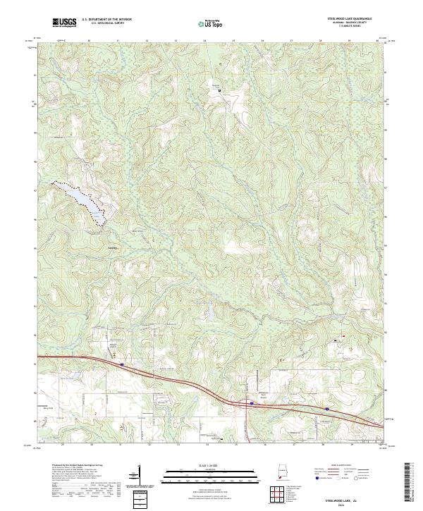 Steelwood Lake topographic map thumbnail