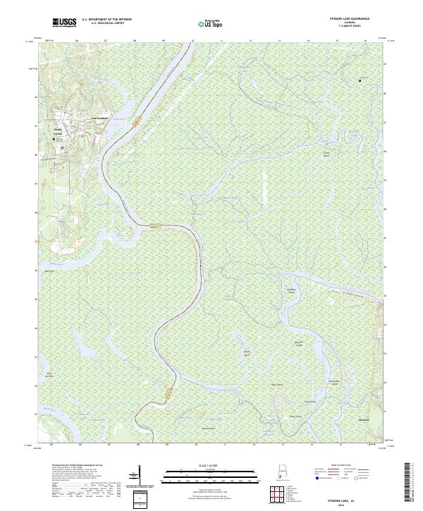 Stiggins Lake topographic map thumbnail