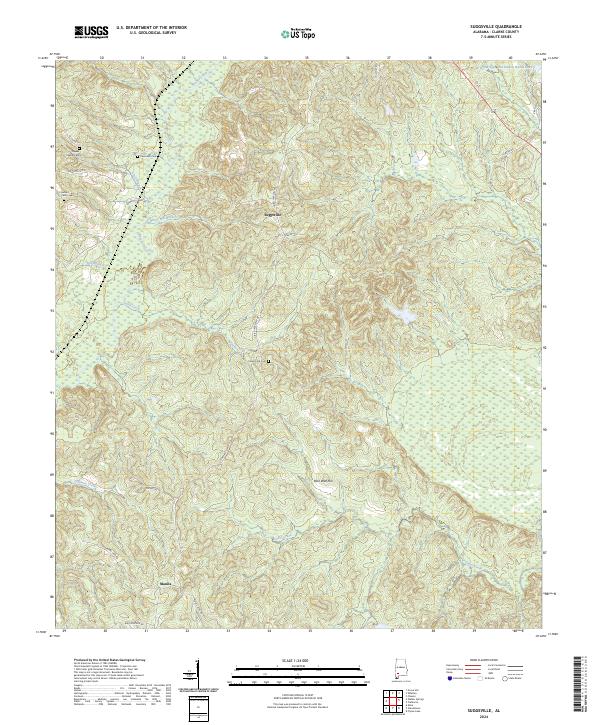 Suggsville topographic map thumbnail