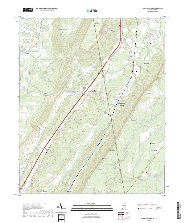Sulphur Springs 2024 topographic map thumbnail