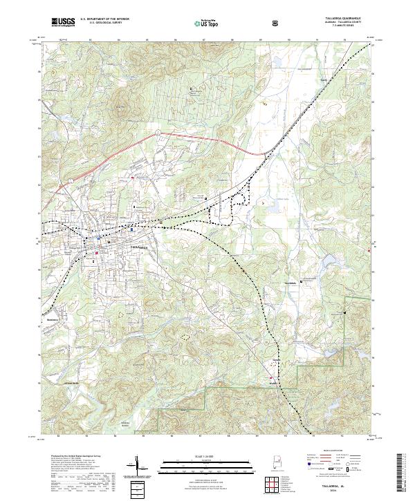Talladega topographic map thumbnail