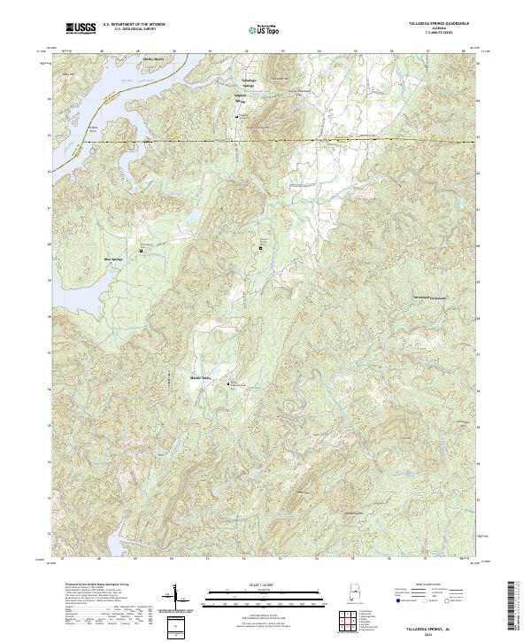 Talladega Springs topographic map thumbnail