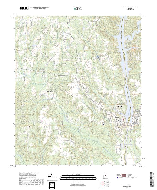 Tallassee topographic map thumbnail