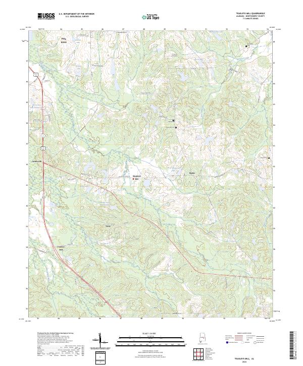 Teasleys Mill topographic map thumbnail