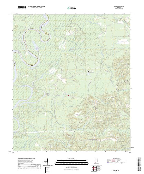 Tensaw topographic map thumbnail