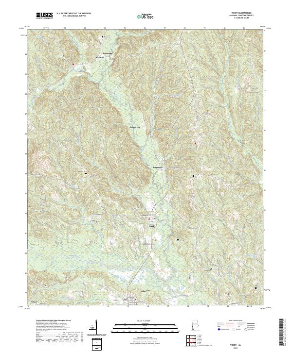 Toxey topographic map thumbnail