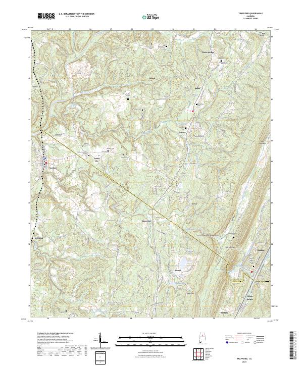 Trafford 2024 topographic map thumbnail