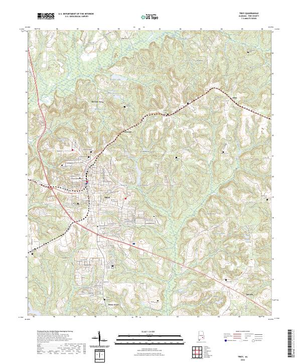 Troy topographic map thumbnail