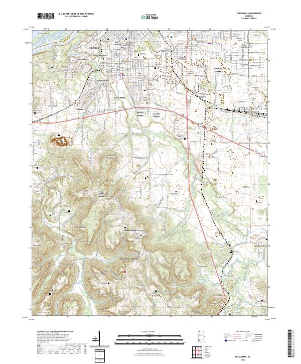 Tuscumbia topographic map thumbnail