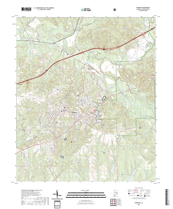 Tuskegee topographic map thumbnail