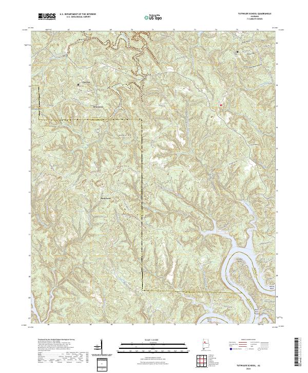 Tutwiler School topographic map thumbnail