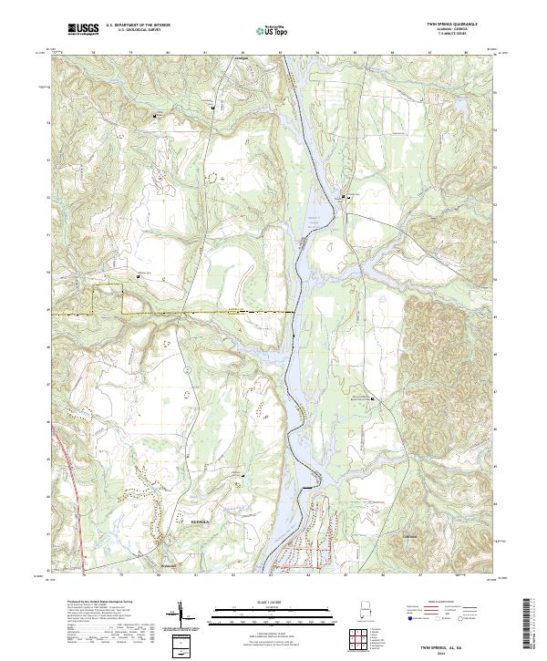 Twin Springs topographic map thumbnail