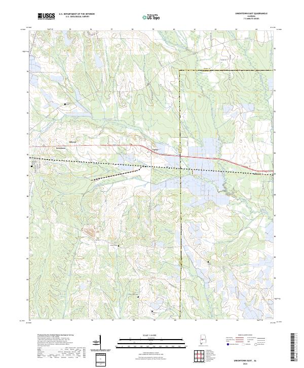 Uniontown East topographic map thumbnail