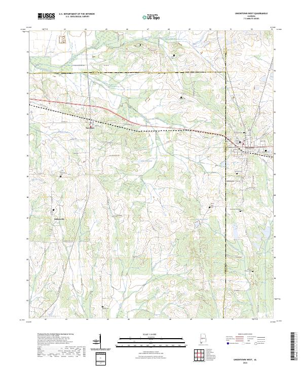 Uniontown West topographic map thumbnail