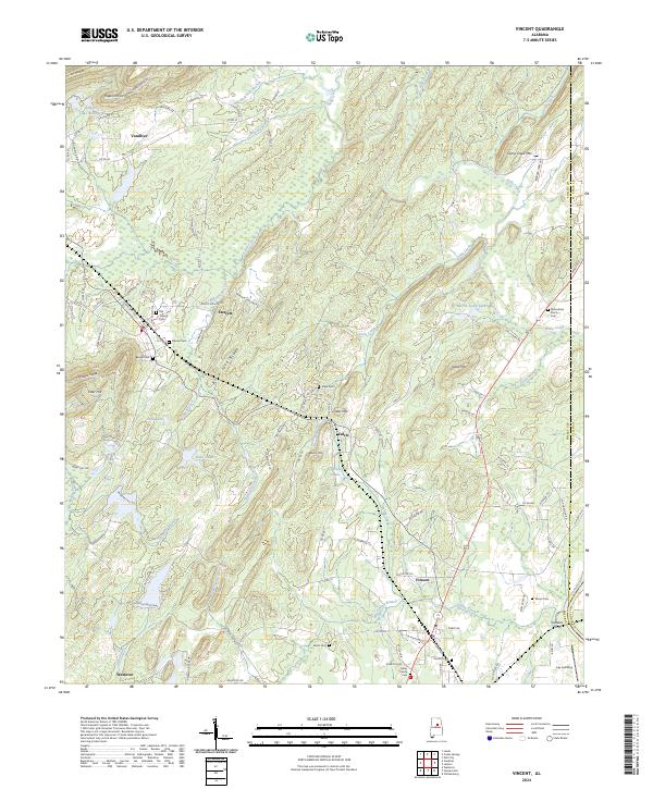 Vincent topographic map thumbnail