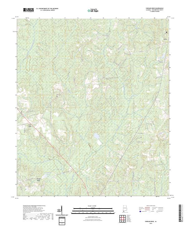 Vinegar Bend topographic map thumbnail