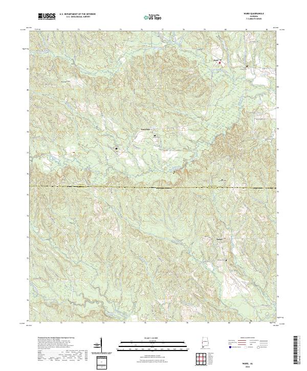 Ward topographic map thumbnail