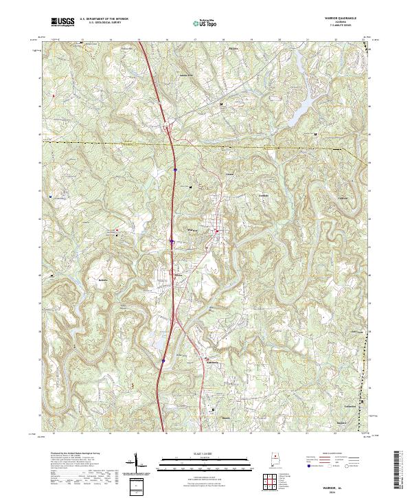 Warrior topographic map thumbnail
