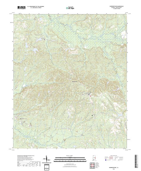 Warriorstand topographic map thumbnail