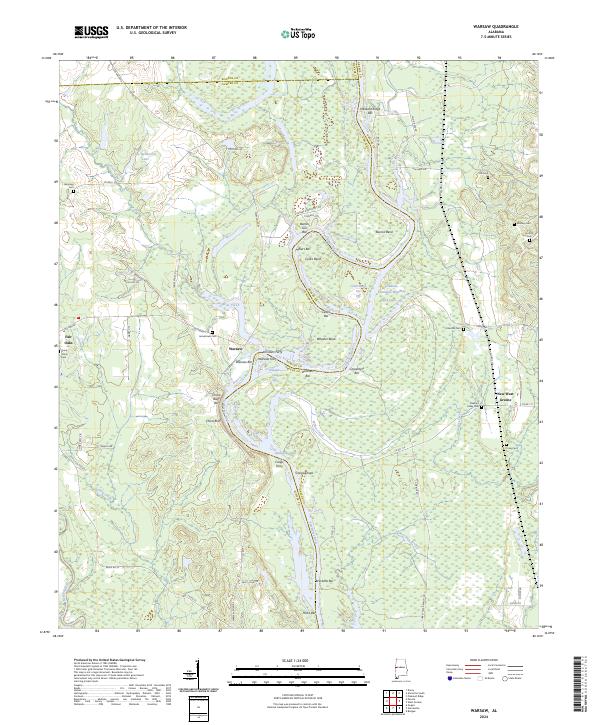 Warsaw topographic map thumbnail
