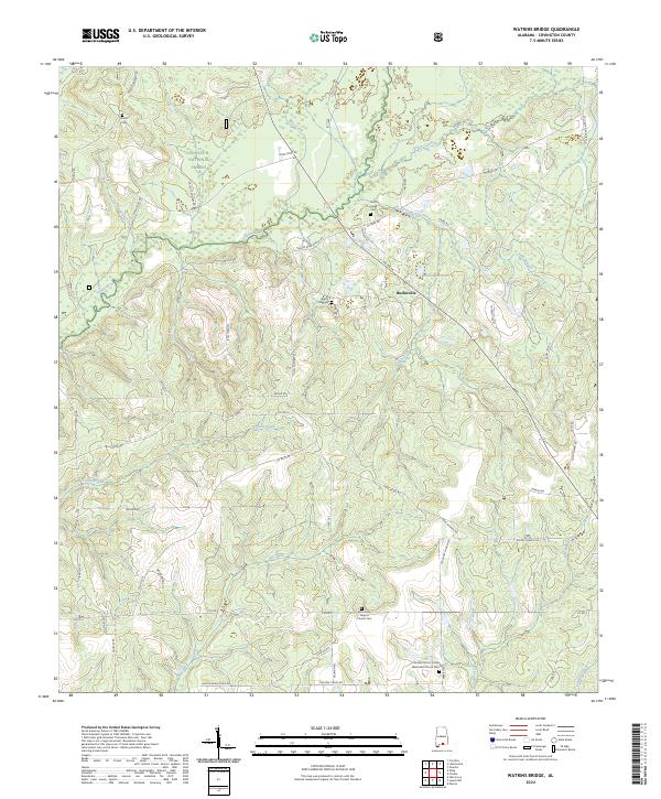 Watkins Bridge topographic map thumbnail