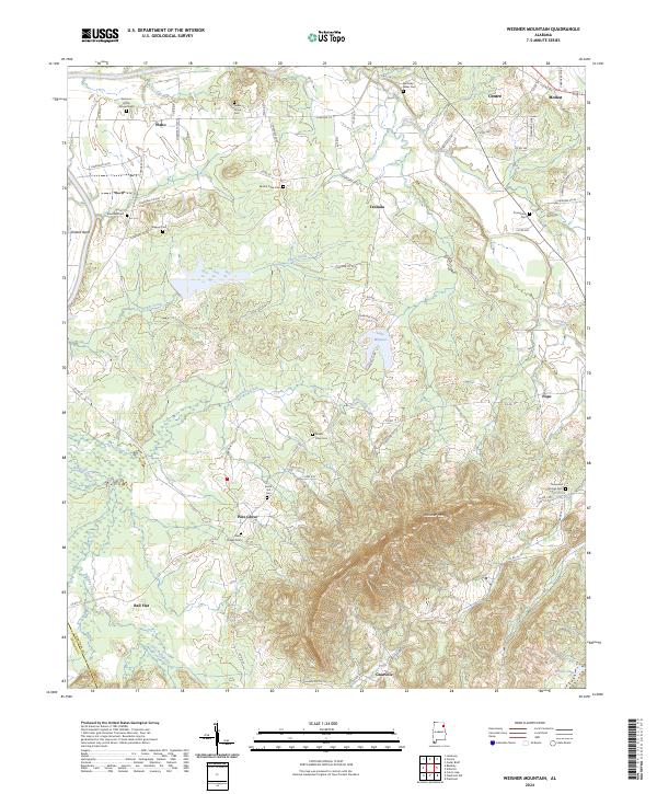 Weisner Mountain topographic map thumbnail