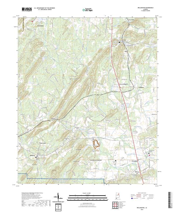 Wellington 2024 topographic map thumbnail