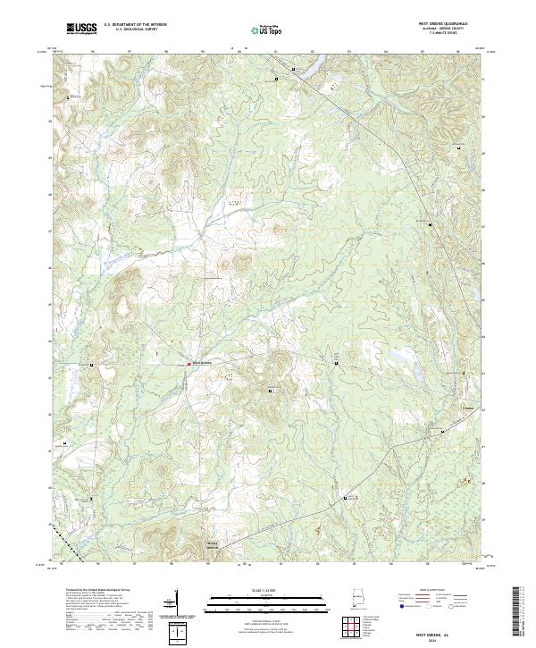 West Greene topographic map thumbnail