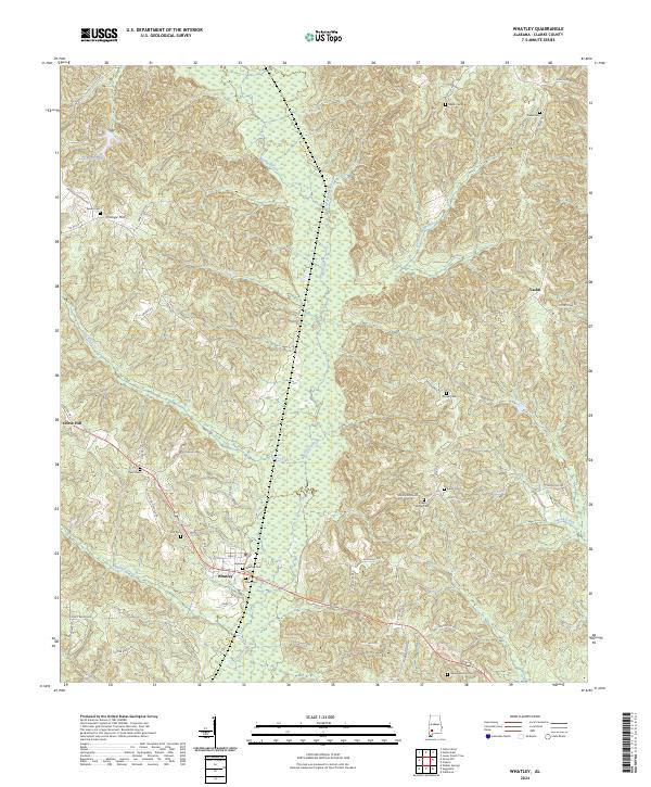Whatley topographic map thumbnail