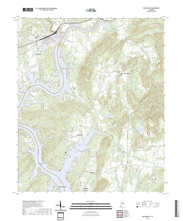 Wilsonville topographic map thumbnail