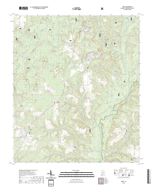 Wing topographic map thumbnail