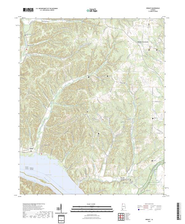 Wright topographic map thumbnail
