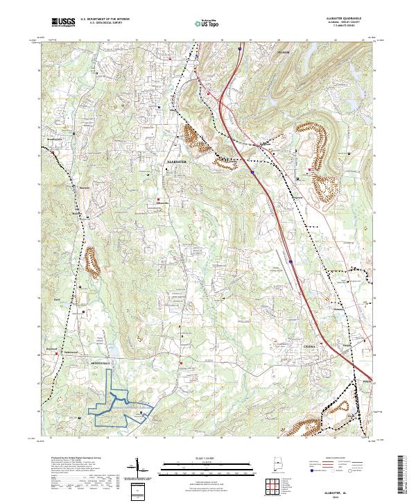 Alabaster topographic map thumbnail